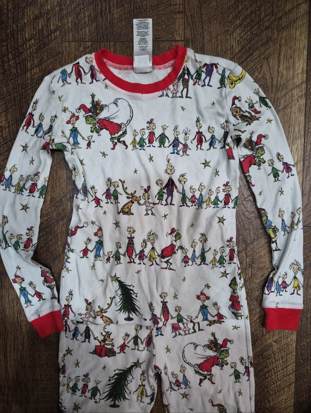 Dr. Seuss The Grinch Pottery Barn Teen Organic Cotton Pajamas Youth Size 14